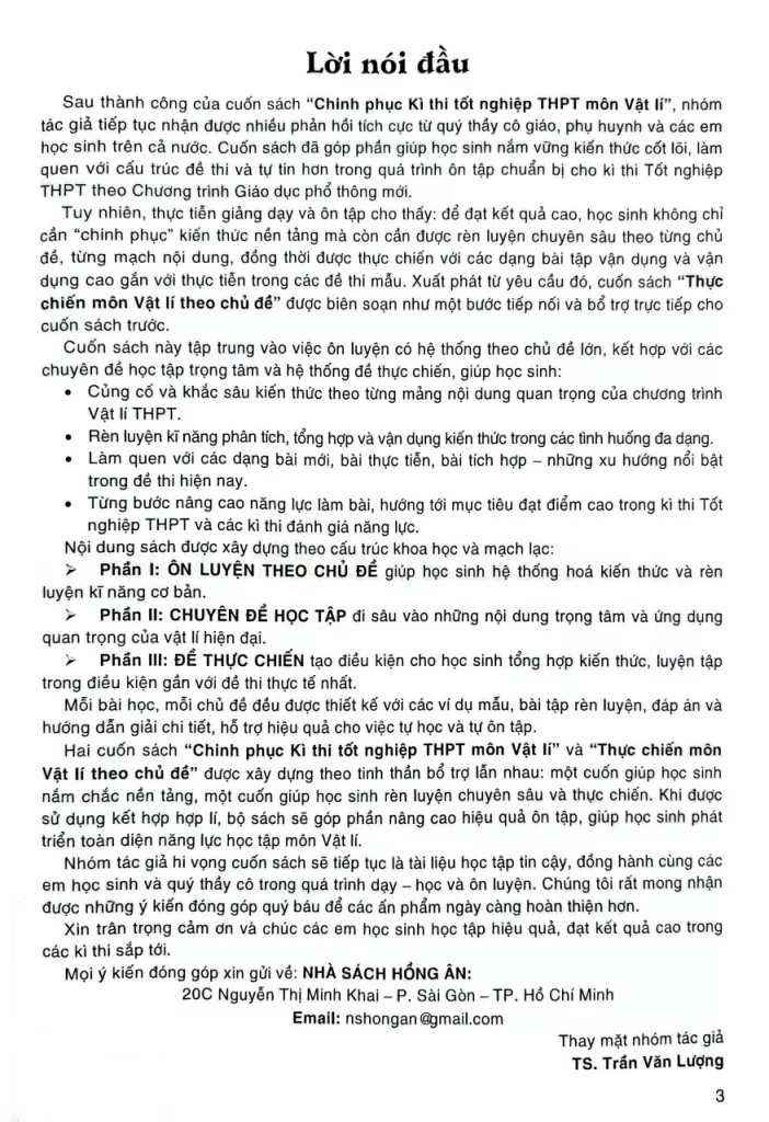 THỰC CHIẾN MÔN VẬT LÍ THEO CHỦ ĐỀ